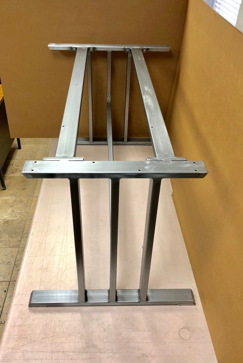 Design Dining Table Base Heavy Duty Sturdy Steel Base 2 Legs Etsy