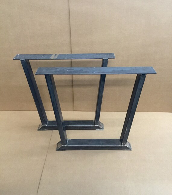 Trapezoid Dining Table Legs Set of 2 Heavy Duty Steel Legs Etsy