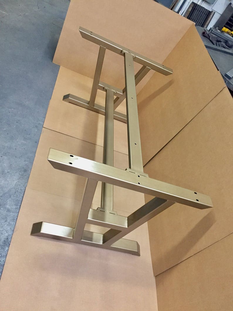 Turned AShaped Modern Steel Base Design Steel Table Legs 2 Etsy