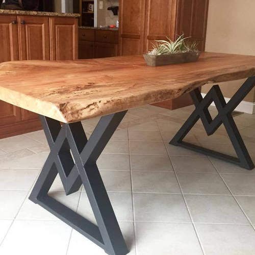 The Diamond Dining Table Legs Industrial Legs Sturdy Heavy - Etsy