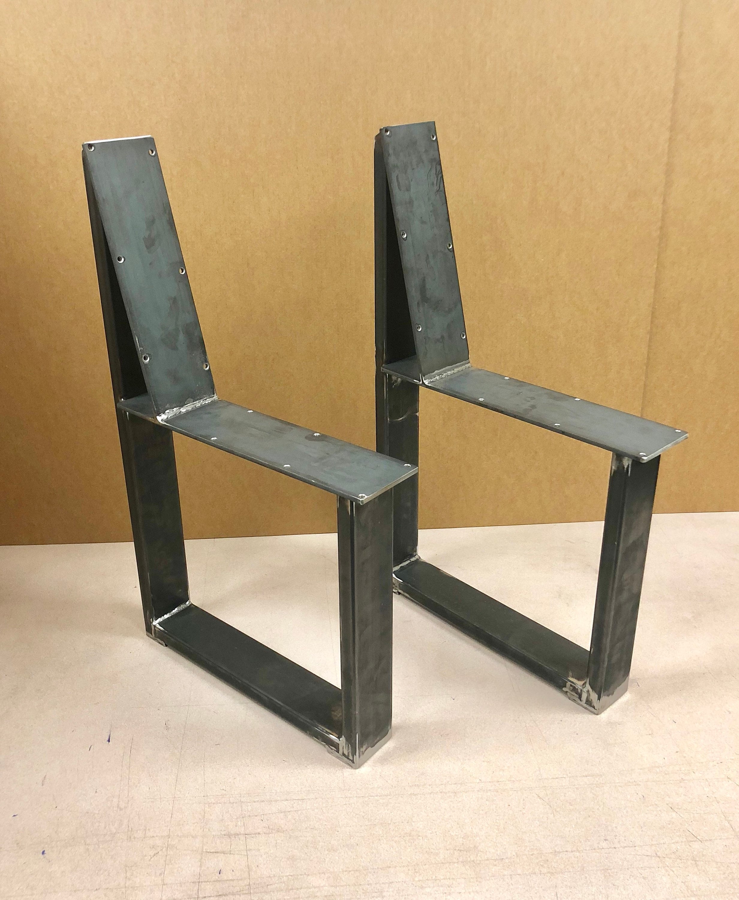 Avonturier vergeten nachtmerrie U-shaped Bench Steel Legs With Back Rest Set of 2 Steel Bench - Etsy