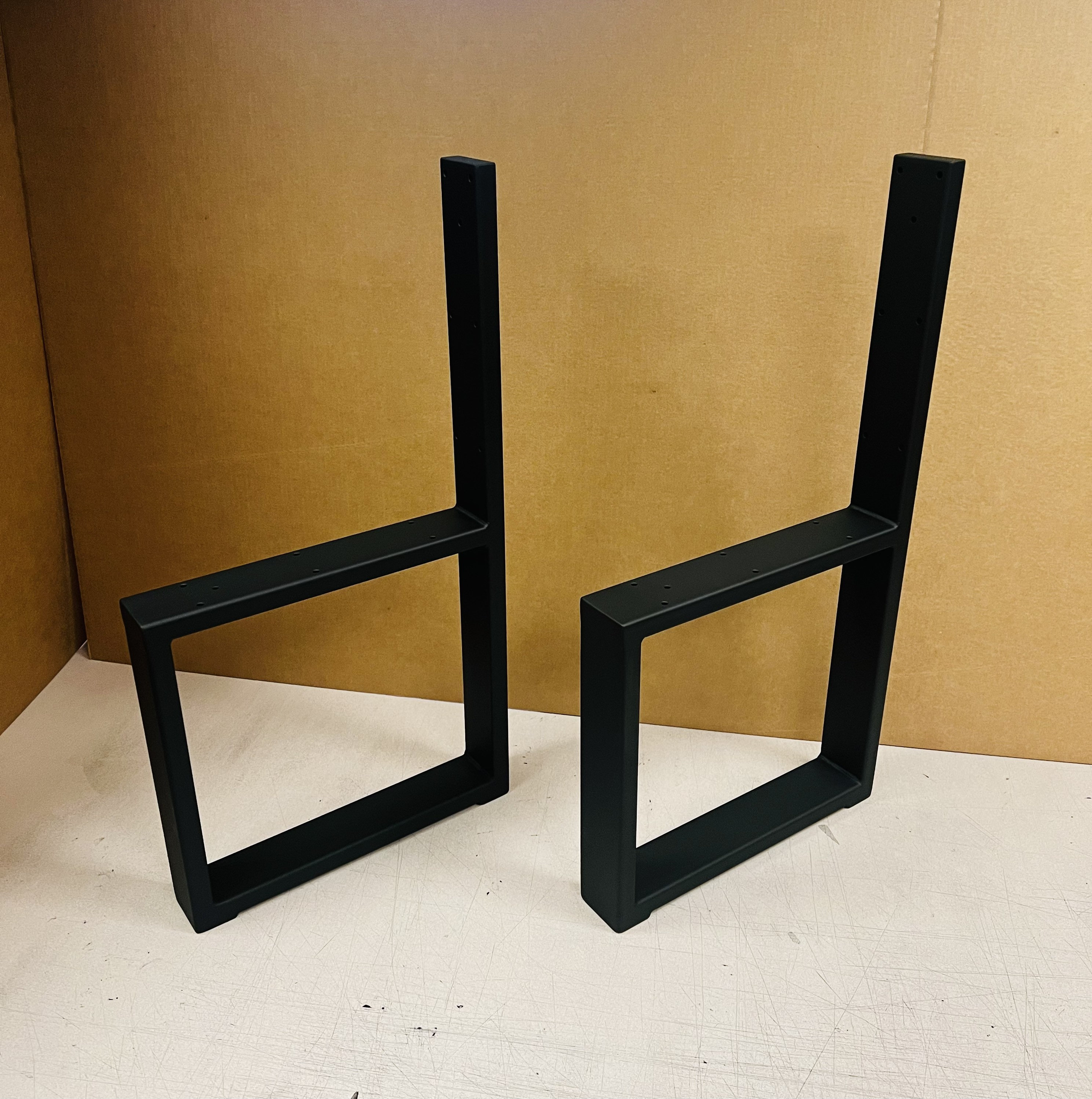 U shaped Bench Steel Legs With Back Rest Set of 2 Steel Bench