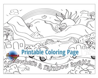 Abandoned Gem Coloring Page Line Art Retro Glampers | Etsy