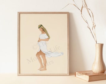 BOHO MATERNITY PRINTABLES (two) | wall art | pregnancy printable | baby shower gift | pregnancy gift | boho wall art | gifts for moms