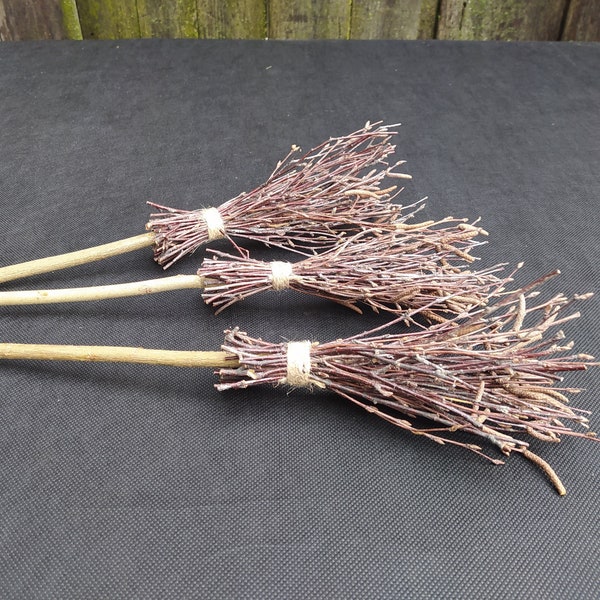 Small Witches besom, 13"-14" birch broomstick, small altar broom