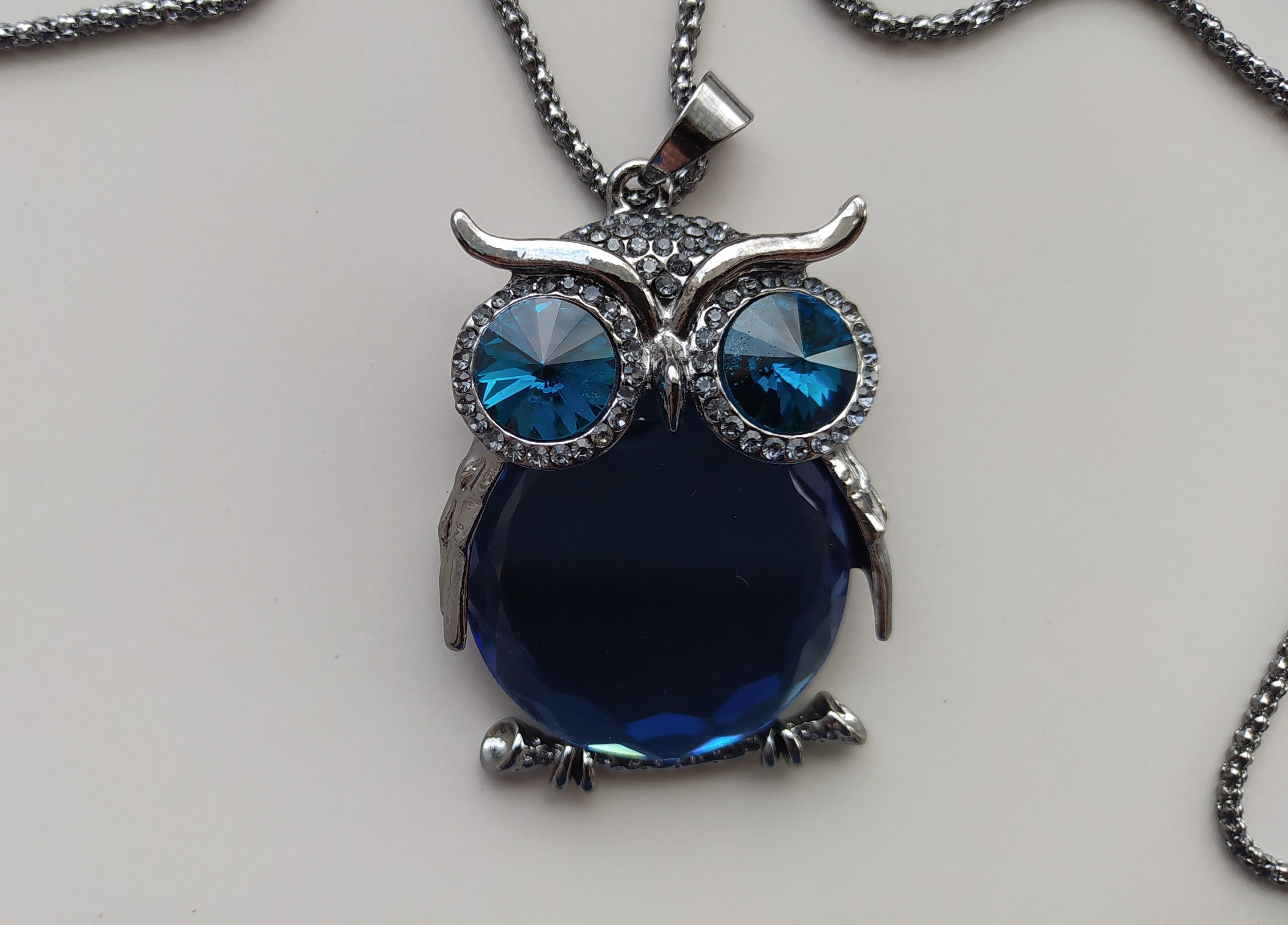 Owl Necklace, Gorgeous Owl Pendant, Witchy Necklace, Dark