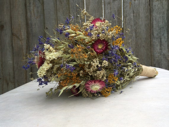Rustic Wedding Bouquet Bridal Bouquet Bridesmaid Bouquetdry Etsy