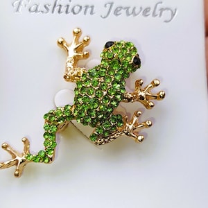Broches De Grenouille En Strass 3 Couleurs Pour Les Femmes Broche Animale Vintage