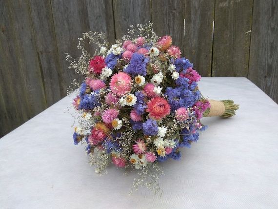 Rustic Wedding Bouquet Bridal Bouquet Bridesmaid Bouquetdry Etsy