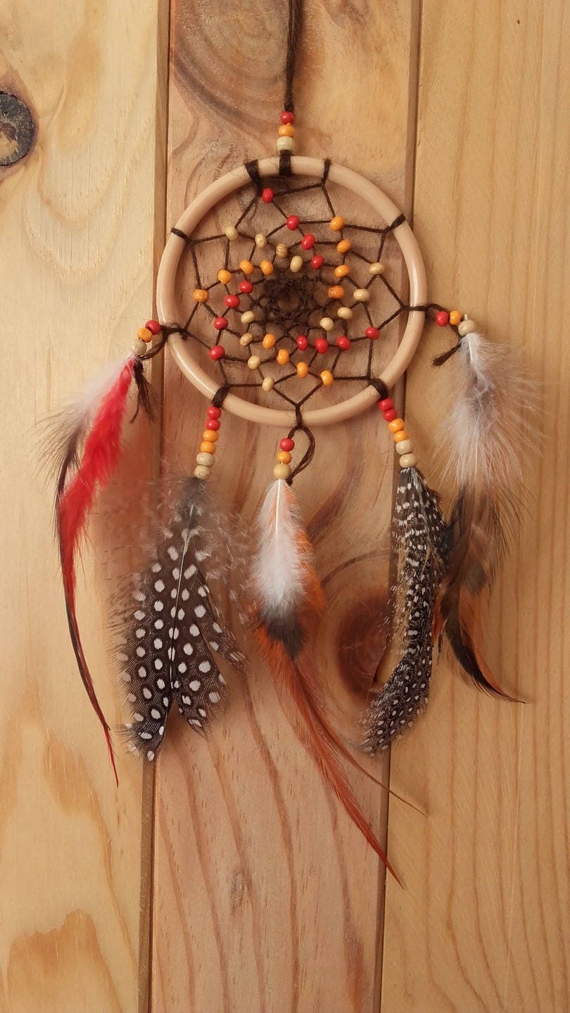 Attrape-Reves Dreamcatcher Orange Marron