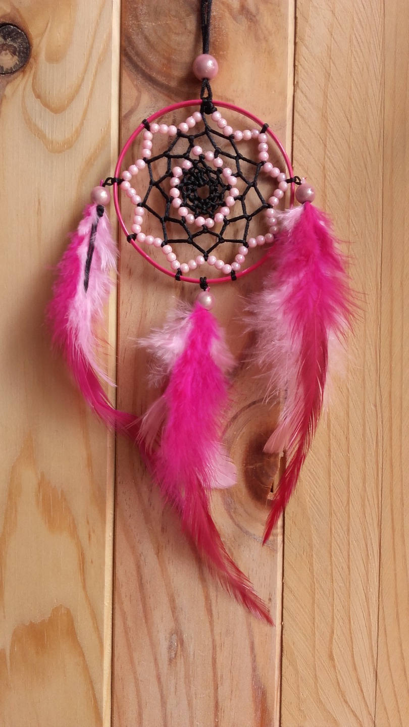 Attrape-Reves Dreamcatcher Rose Noir
