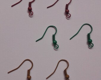 X6 CROCHETS POUR BOUCLES D'OREILLES