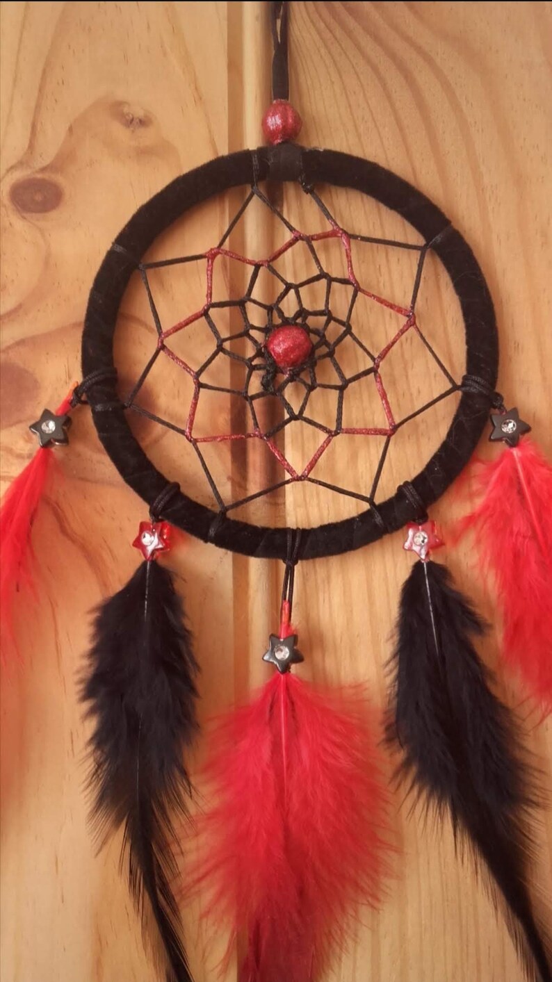 ATTRAPE-RÊVES DREAMCATCHER rouge et noir image 2