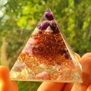 Violet Flame Life Force Mini Pyramid