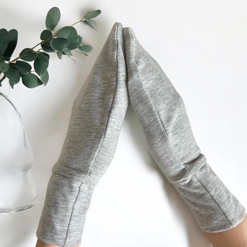 Special Needs Comfort Mittens Adult Organic Cotton Gloves Sensory Support Hand Covers Therapeutic Eczema Relief Protection High Cuff Scratch Prevention Design Nighttime Skin Care Therapy Breathable Fabric Mittens Autism Support Gloves