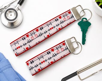 Doctor /Nurse Gift Key Fob Wristlet: Medical Worker Appreciation Gift/EMS Keychain, Purse Charm