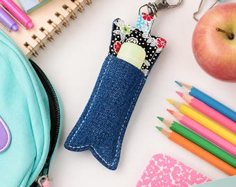 Back to School Gift for Girls, Lip Balm Keychain, Teacher Gift, Cute Bag Charm/Lip Gloss Holder Keychain