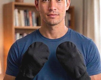 Guantes para el cuidado del eccema que no irritan las manos (para hombre) / Manoplas preventivas para niños y adultos / Guantes sensoriales calmantes para autismo, TDAH y piel sensible.