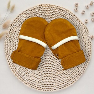 Organic Cotton Newborn Mittens: Soft Baby Scratch Mitts
