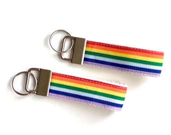 Cadeau parfait pour le soutien des LGBTQ/porte-clés drapeau de la fierté/porte-clés LGBTQ/porte-clés pour le mois de la fierté de la taille d'un doigt/porte-clés idée cadeau inclus
