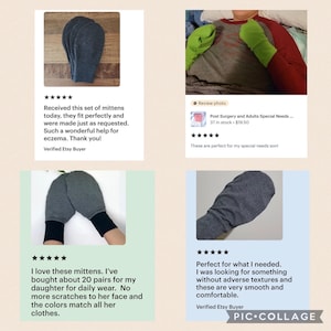 Organic Cotton Hand Protection Adult Special Needs Mittens Eczema Relief Gloves High Cuff Design Autism Support Hand Covers Scratch Prevention Therapy Nighttime Comfort Mittens Breathable Fabric Construction Sensory Support Tool Skin Care