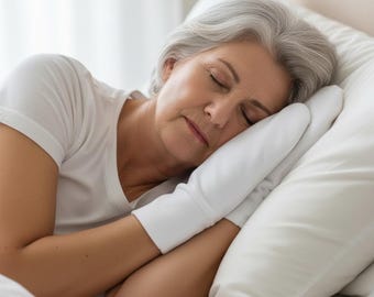 Fragile Skin Sleep Gloves for Elderly /Soft Mitts for Sensitive Hands/Comfy Eczema Mittens
