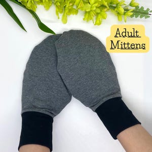 Scratch Prevention Hand Covers Adult Eczema Mittens High Cuff Protection Design Organic Cotton Special Needs Gloves Elderly Care Support Mittens Nighttime Itch Relief Therapy Sensory Comfort Aid Breathable Fabric Construction Skin Picking