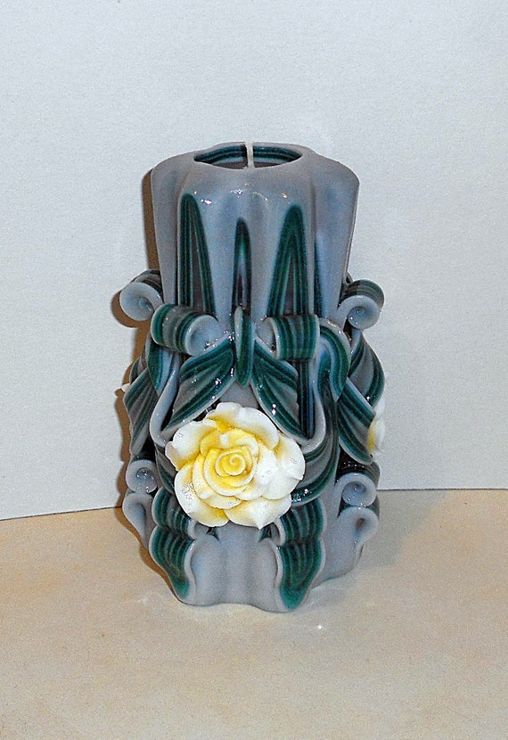 Unique handmade gift candle Hand Carved candles 5 inch//12cm