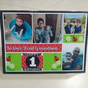 Carte photo d’anniversaire, Carte d’anniversaire, Carte imprimée, Carte personnalisée, Carte personnalisée, Carte d’anniversaire petit-fils