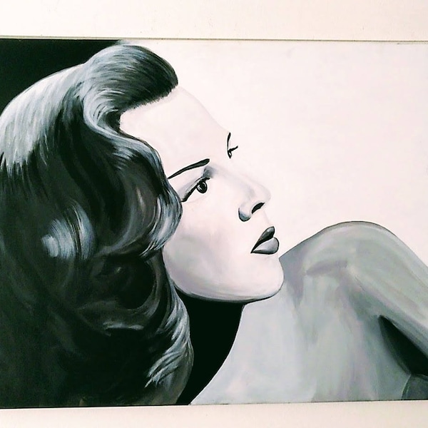 BABETTE STRUKAMP:   "Hedy Lamarr" - XXL contemporary, modern art painting - size 1,00 x 0,80 m  - acryl on canvas