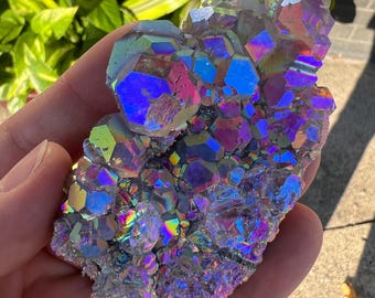 GLOWING Moonbeam Aura Fujian Fluorite, Purple fluorite, raw