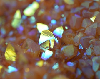 Beautiful Rainbow aura citrine