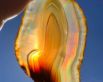 Rare Iris Agate Slice