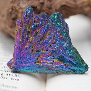 Bright titanium aura kyanite