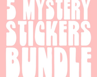 5 Mystery Stickers Bundle, Sticker Grab Bag, High quality sticker, Waterproof sticker, Laptop sticker