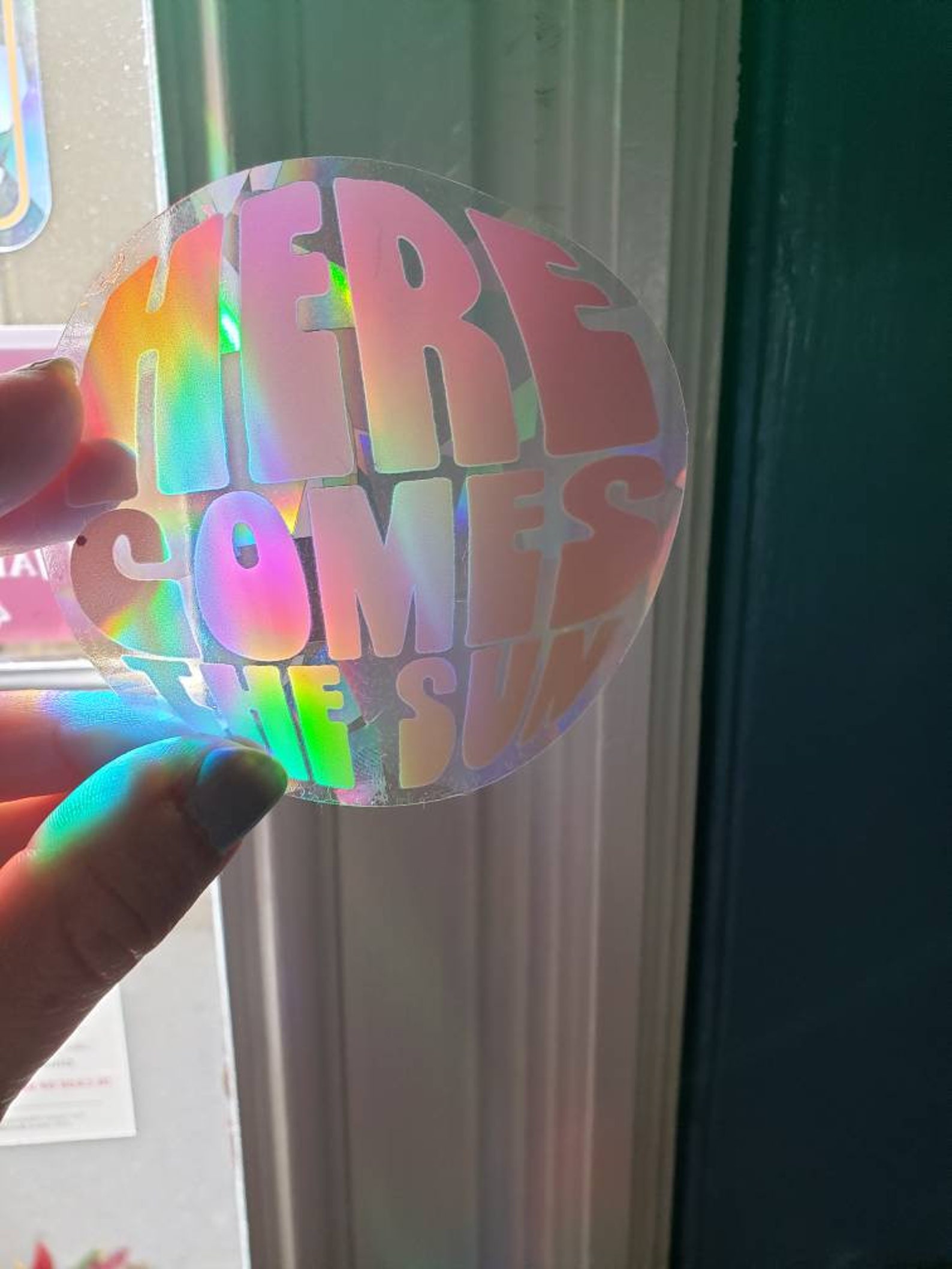 Rainbow Suncatcher Prismatic Window Vinyl Decal Clear Rainbow Etsy