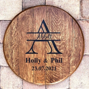 Bruiloft gastenboek, Whiskey Bourbon Barrel Head, gepersonaliseerd huwelijkscadeau, Whiskey Barrel Deksel, Alternatieve Bruiloft Aanmelden Board