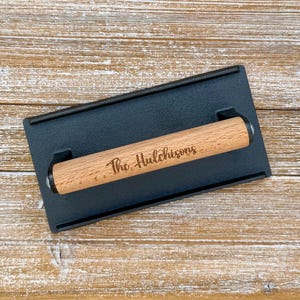 Personalized Cast Iron Press, Smash Burger Heavy Duty Press, Bacon Smasher, BBQ Grill Press Wood Handle, BBQ Gift for Him, Grill Accessories image 5