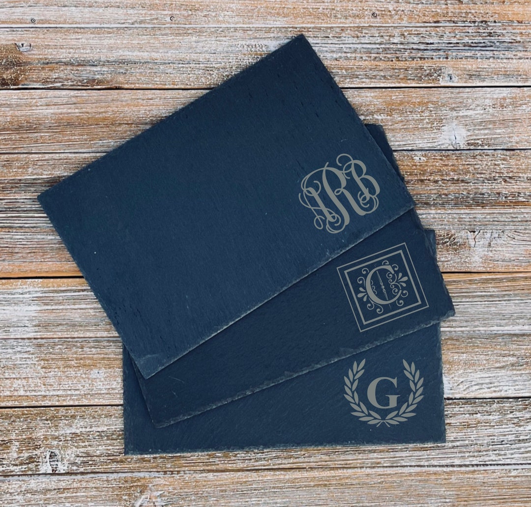 Personalized Slate Cheese Board, Slate Charcuterie Board, Monogram ...