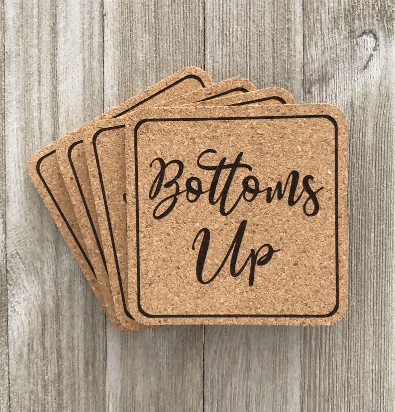 Custom Happy Hour Coasters Laser Engraved Wedding Save the Etsy