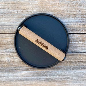 Personalized Cast Iron Press, Smash Burger Heavy Duty Press, Bacon Smasher, BBQ Grill Press Wood Handle, BBQ Gift for Him, Grill Accessories image 14