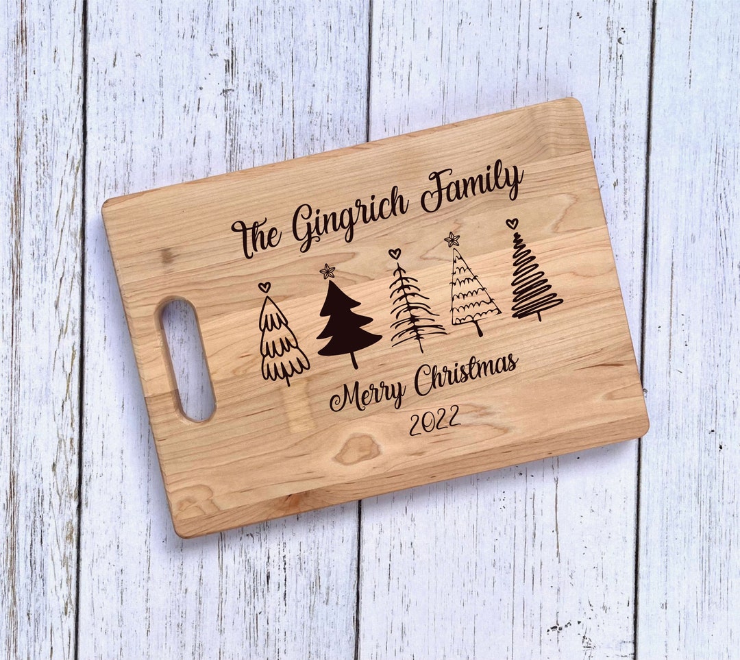 Christmas Cutting Board Holiday Cutting Board Engraved - Etsy