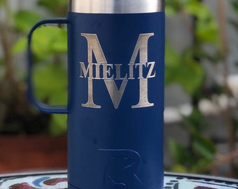 Personalized Coffee Cup, Monogram RTIC To Go Cup, Custom Coffee Mug With  Handle, Custom Insulated Cup, Personalized Tumbler