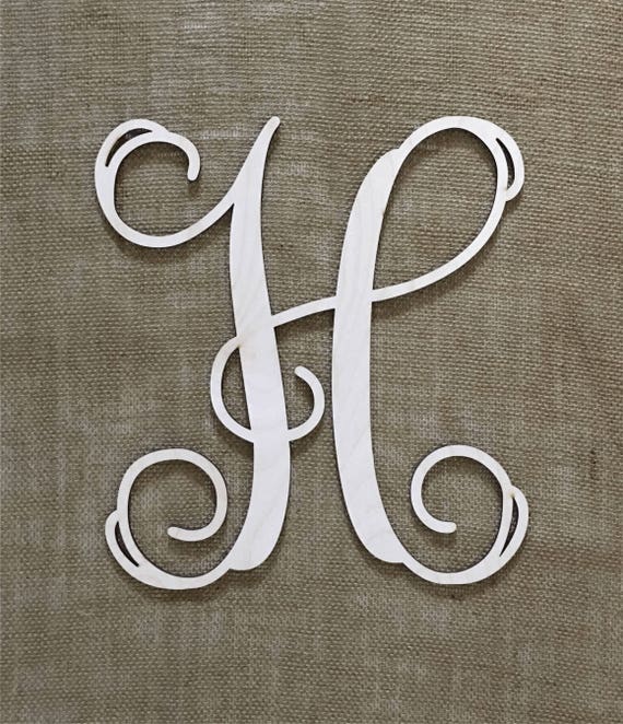Vine Monogram 24h Single Letter Custom Wood Letters