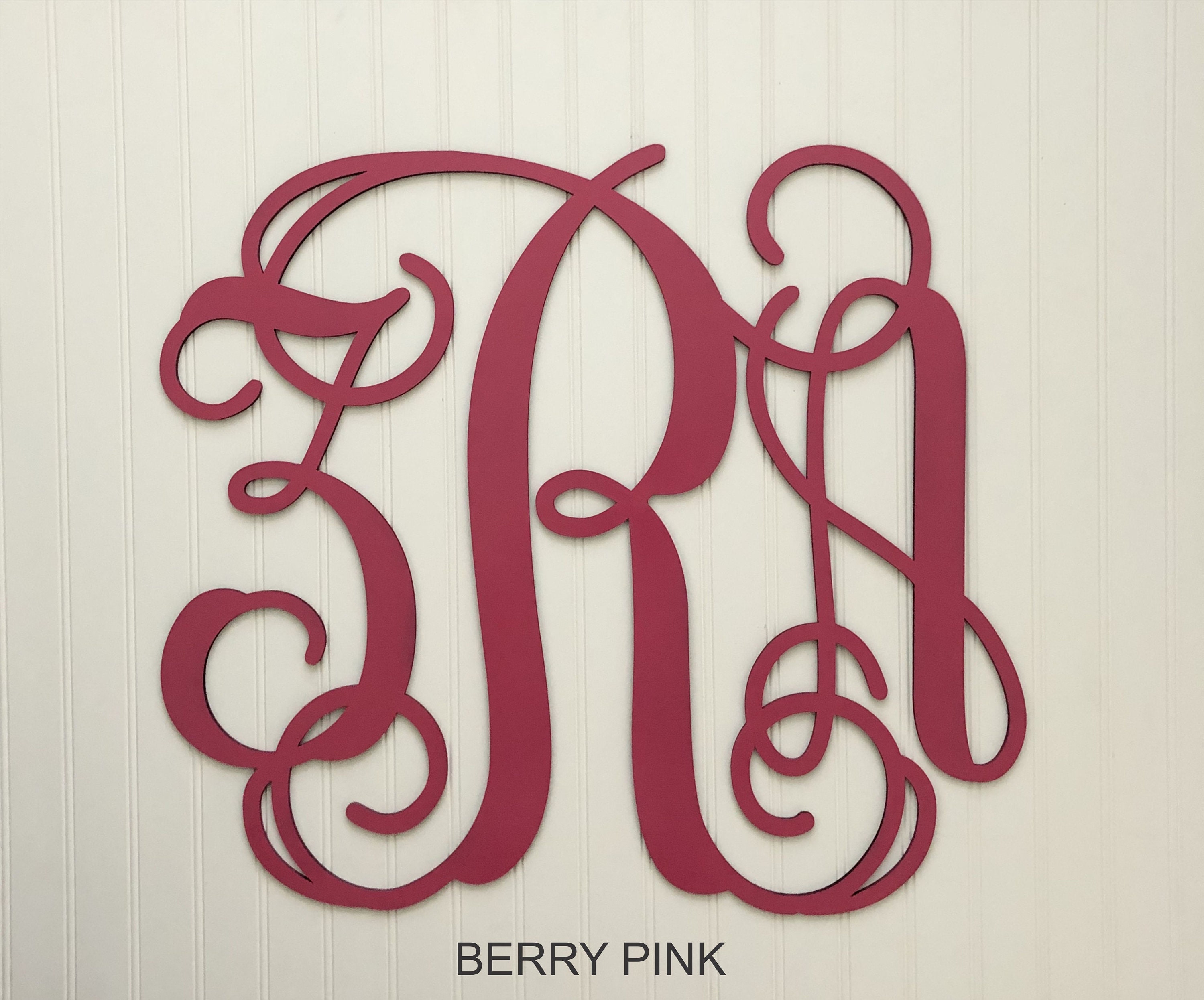 Monogram Wall Hanging Wooden Initials Custom 3 Letter Etsy UK