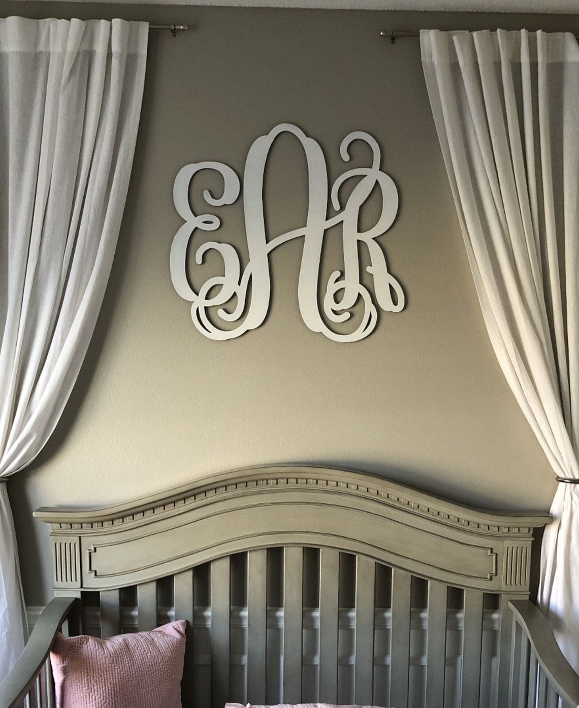 Personalized Monogram Wall Hanging Wooden Initials Custom Etsy
