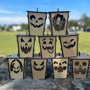 Halloween Lantern, Pumpkin Lantern, Tea Light Lantern, Halloween Craft Project, DIY Halloween Lantern,