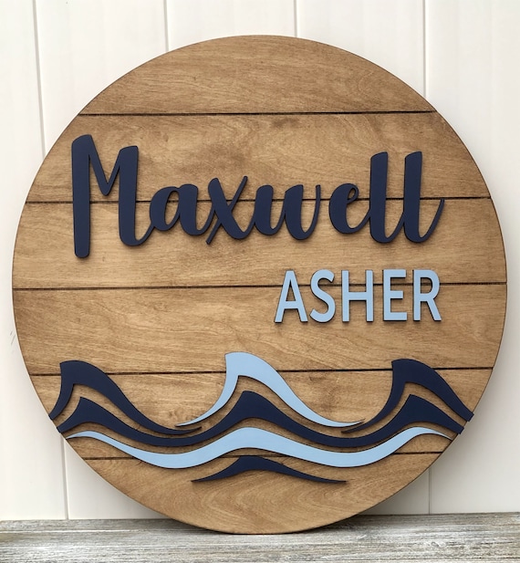 Custom Made Nursery Decor Wood Sign Rustic wood sign Personalized Wood Sign Circle Wood Sign Circular wood cutout FLAT RATE