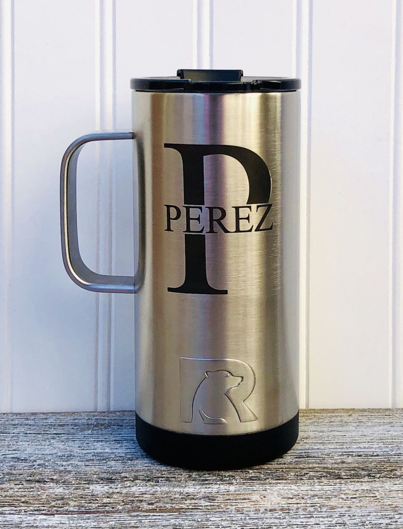 Personalized Travel Coffee Cup Monogram Stainless Steel with Etsy