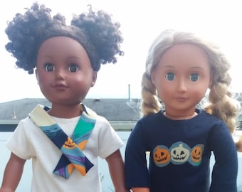 Super cute leggings outfits for 18" dolls.